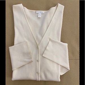 NWOT button down cardigan with long arm, 55% silk